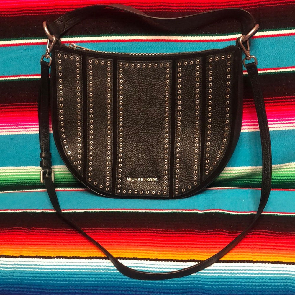 Michael Kors Brooklyn Grommet purse with additional cross body strap